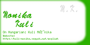 monika kuli business card